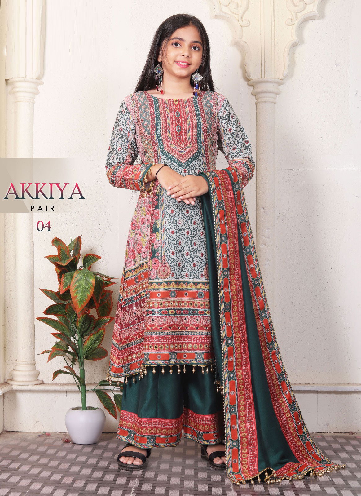Akkiya By Arya Muslin Print Kids Wear Pakistani Suits Girls Wholesale Clothing Suppliers In India 